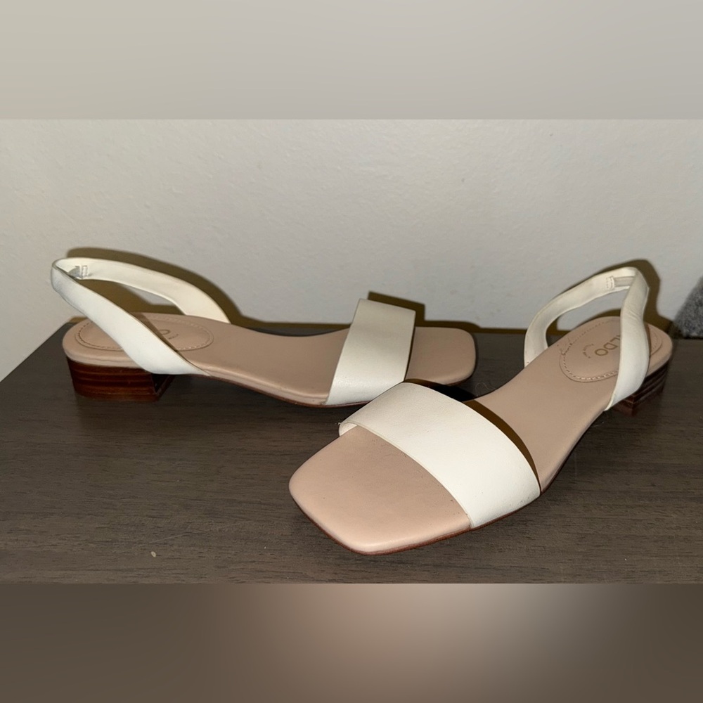 White Aldo Sandals